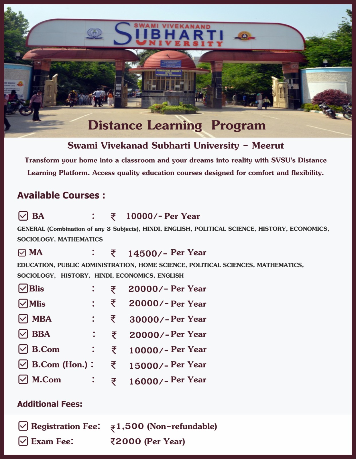 Fee Structure